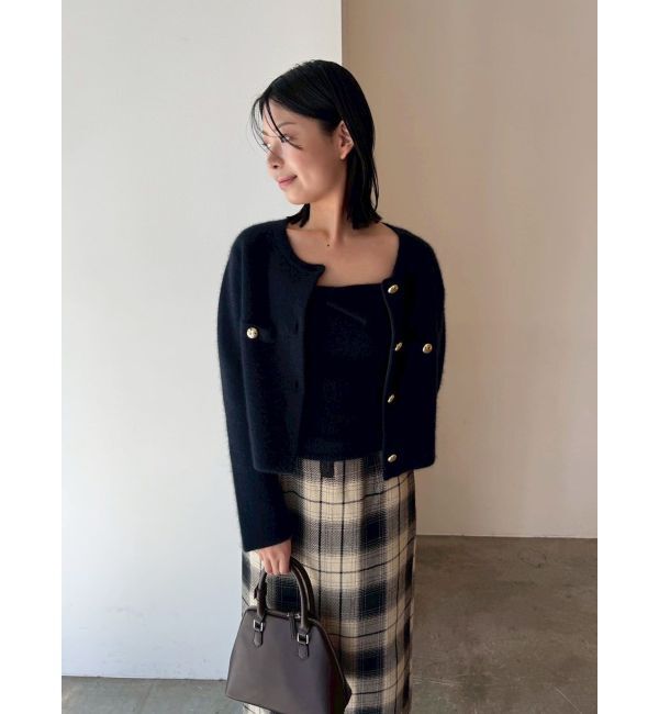 LAGUNAMOON「ロービングチェックナロースカート」|スカート|