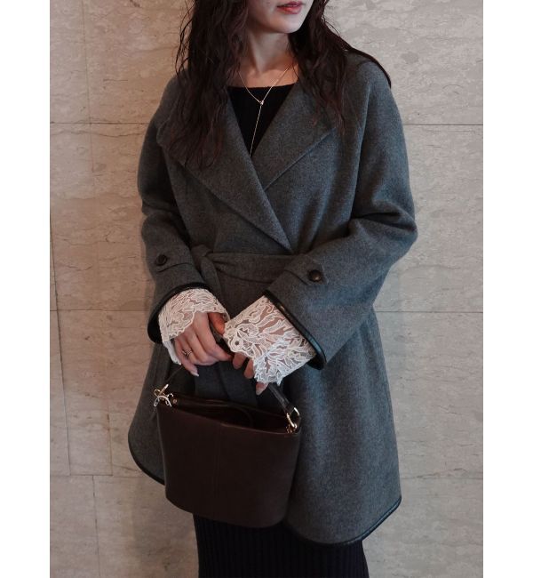 LAGUNAMOON「レースドッキングリブニットワンピース」|ワンピース|