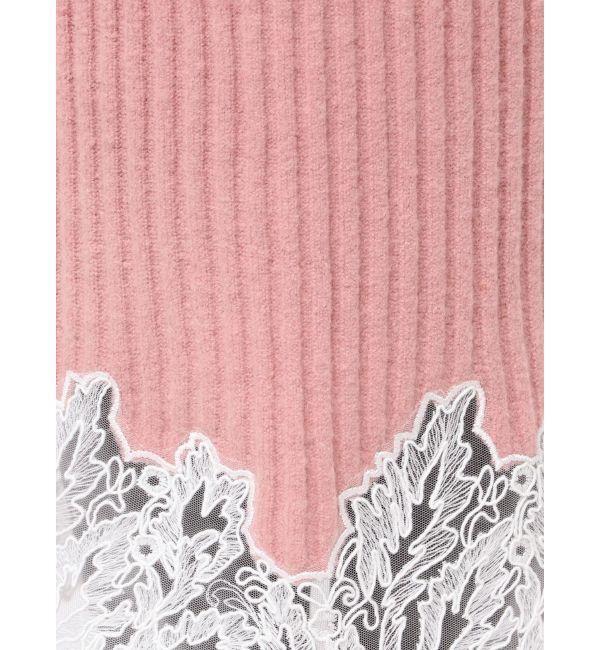 LAGUNAMOON「レースドッキングリブニットワンピース」|ワンピース|