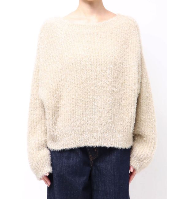 LAGUNAMOON「バックデザインファーラメニットプルオーバー」|ニット・セーター|