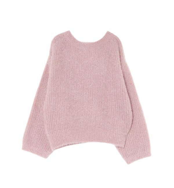 LAGUNAMOON「バックデザインファーラメニットプルオーバー」|ニット・セーター|