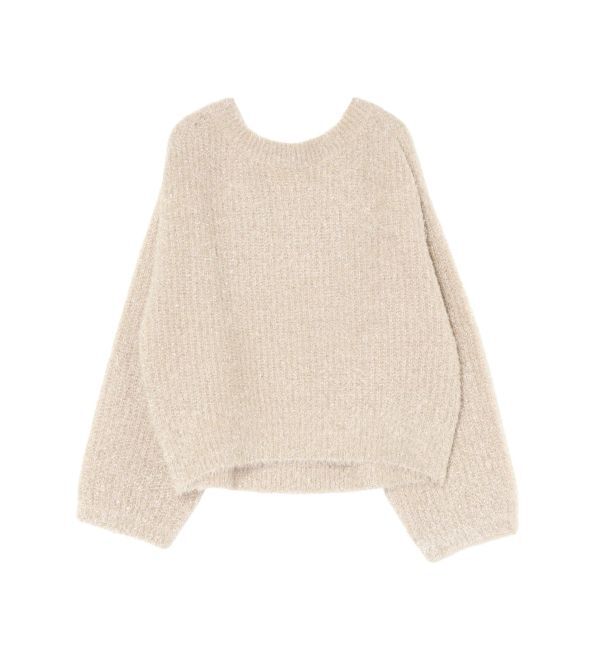 LAGUNAMOON「バックデザインファーラメニットプルオーバー」|ニット・セーター|