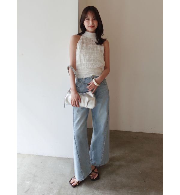 LAGUNAMOON「ボウタイシャーリングブラウス」|シャツ・ブラウス|