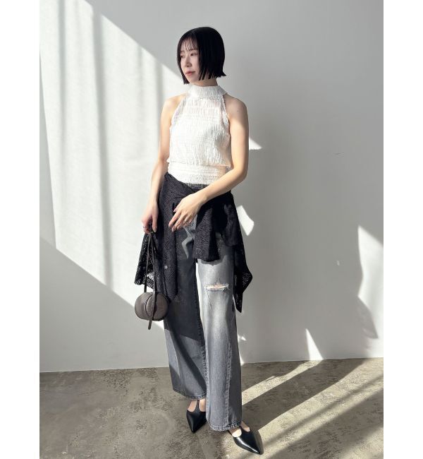 LAGUNAMOON「ボウタイシャーリングブラウス」|シャツ・ブラウス|