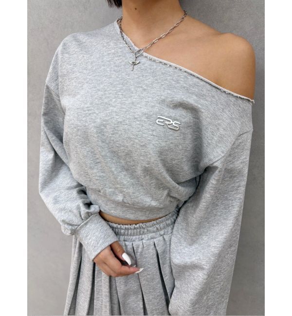 EVRIS「ワンショルダースウェットトップス【セットアップ着用可能】」|スウェット・ジャージ|