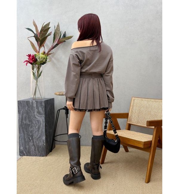 EVRIS「ワンショルダースウェットトップス【セットアップ着用可能】」|スウェット・ジャージ|