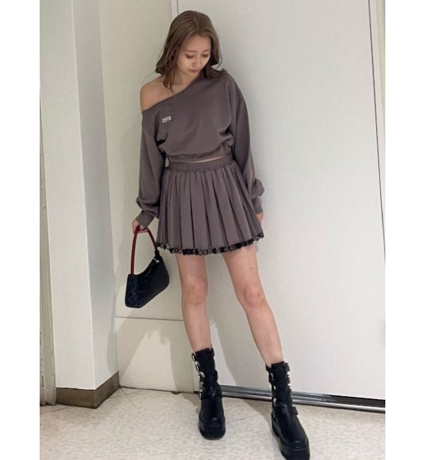 EVRIS「ワンショルダースウェットトップス【セットアップ着用可能】」|スウェット・ジャージ|