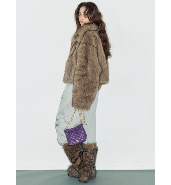 EVRIS「フェイクファーショートブルゾン」|ブルゾン・スタジャン|