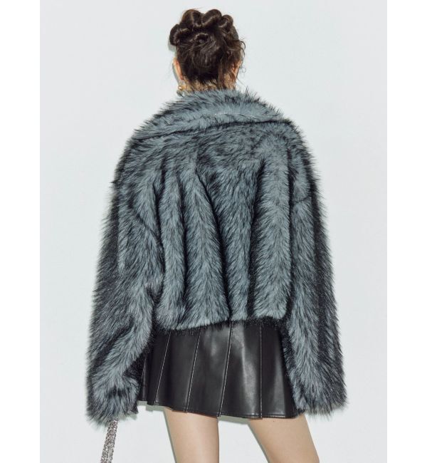 EVRIS「フェイクファーショートブルゾン」|ブルゾン・スタジャン|