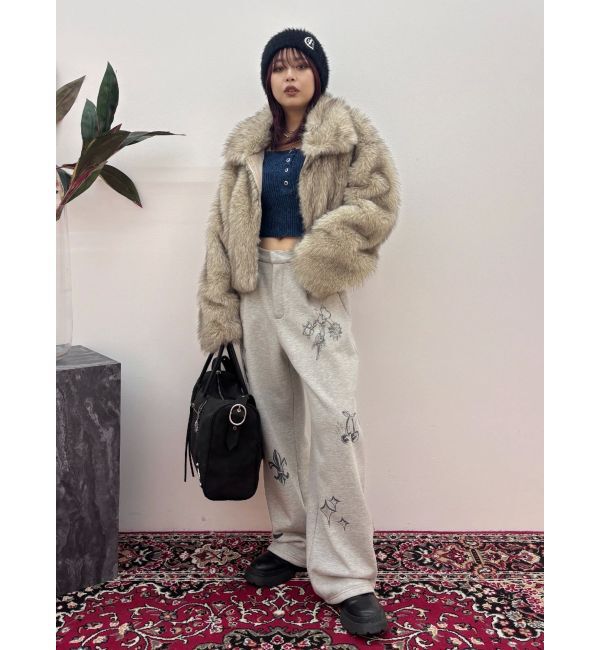 EVRIS「フェイクファーショートブルゾン」|ブルゾン・スタジャン|