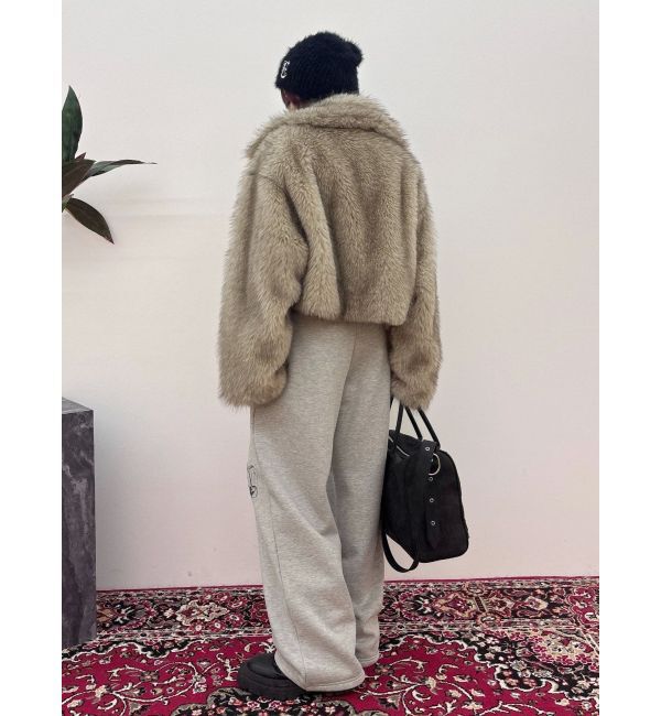 EVRIS「フェイクファーショートブルゾン」|ブルゾン・スタジャン|