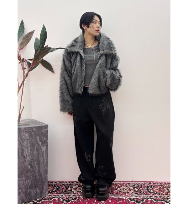 EVRIS「フェイクファーショートブルゾン」|ブルゾン・スタジャン|