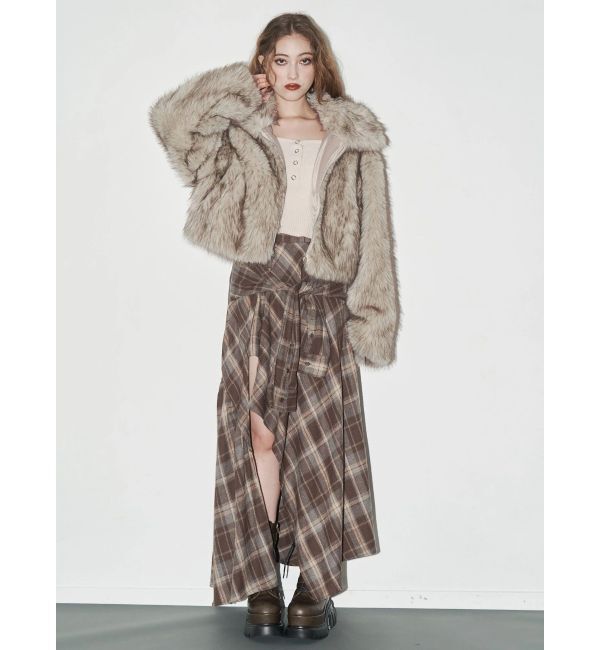 EVRIS「フェイクファーショートブルゾン」|ブルゾン・スタジャン|