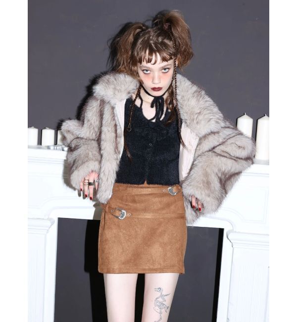 EVRIS「フェイクファーショートブルゾン」|ブルゾン・スタジャン|