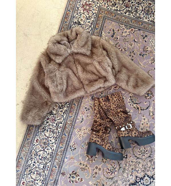 EVRIS「フェイクファーショートブルゾン」|ブルゾン・スタジャン|