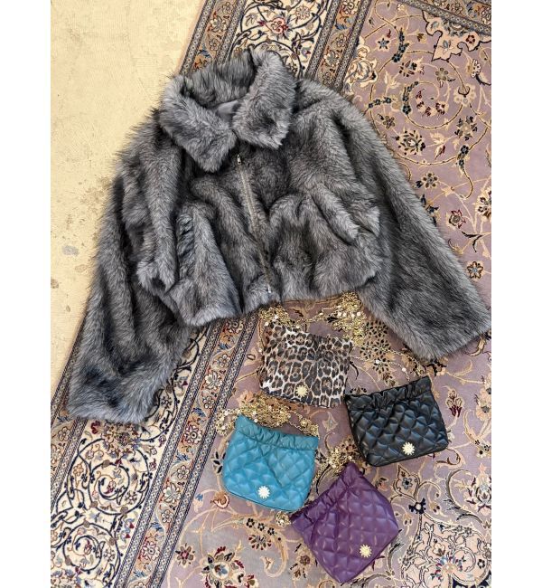 EVRIS「フェイクファーショートブルゾン」|ブルゾン・スタジャン|