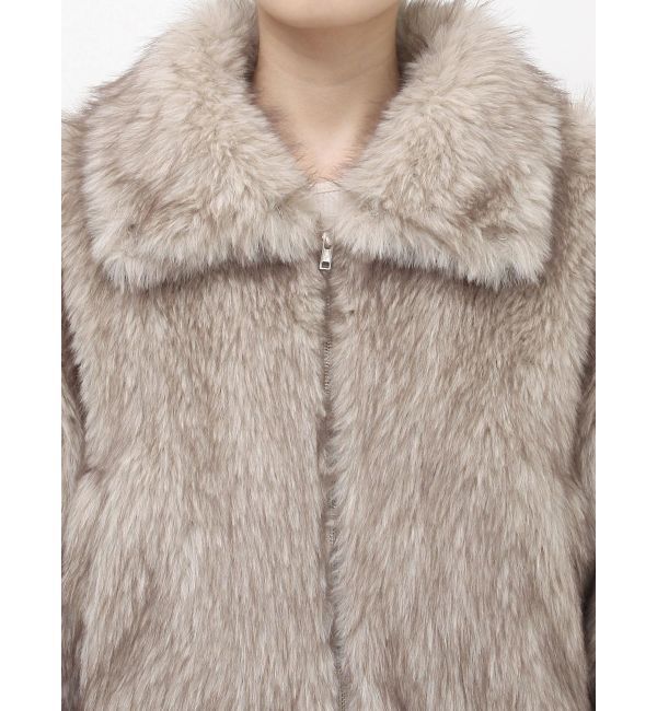 EVRIS「フェイクファーショートブルゾン」|ブルゾン・スタジャン|