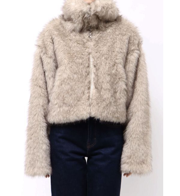 EVRIS「フェイクファーショートブルゾン」|ブルゾン・スタジャン|