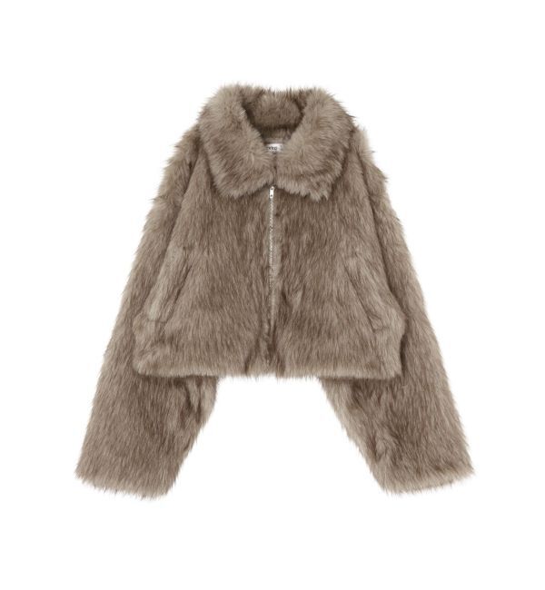 EVRIS「フェイクファーショートブルゾン」|ブルゾン・スタジャン|