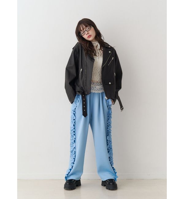 jouetie「【PosTokyo】Real leather riders」|ブルゾン・スタジャン|