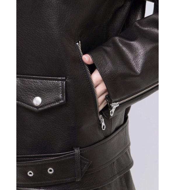 jouetie「【PosTokyo】Real leather riders」|ブルゾン・スタジャン|