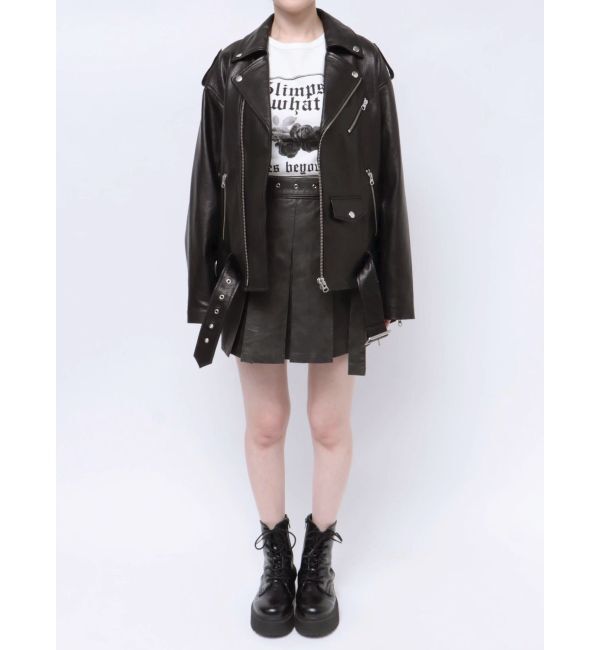 jouetie「【PosTokyo】Real leather riders」|ブルゾン・スタジャン|