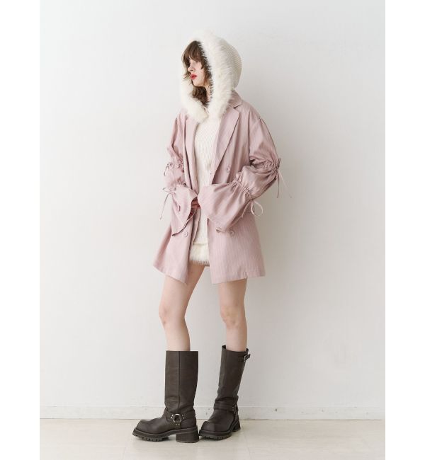 jouetie「ポイントファーモールニットワンピース」|ワンピース|