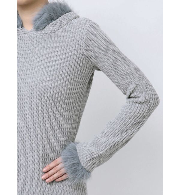 jouetie「ポイントファーモールニットワンピース」|ワンピース|