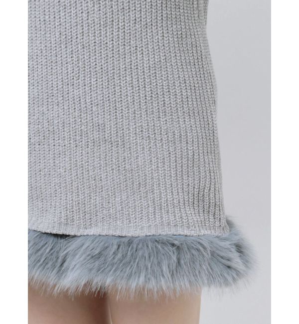 jouetie「ポイントファーモールニットワンピース」|ワンピース|