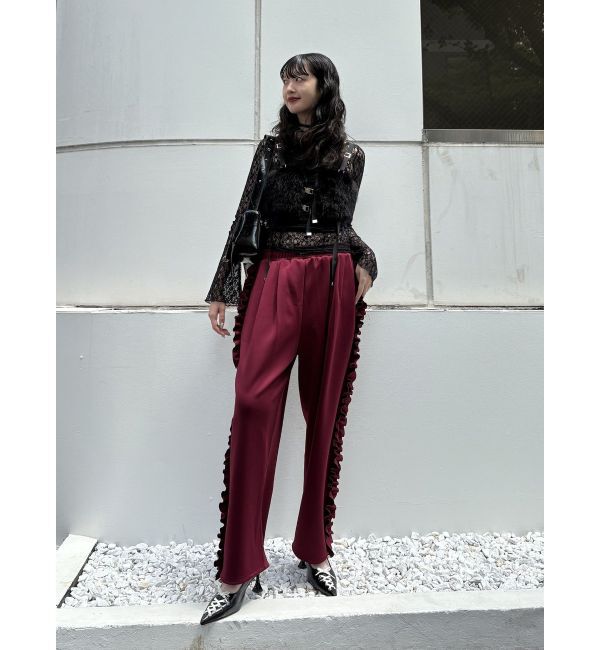 jouetie「バレルレッグフリルトラックパンツ」|その他|