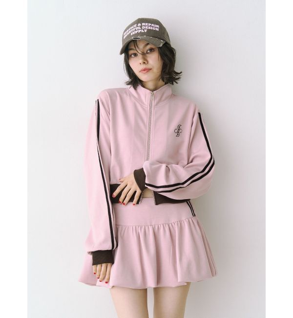 jouetie「バイカラートラックジャケット【セットアップ対応】」|その他|ピンク