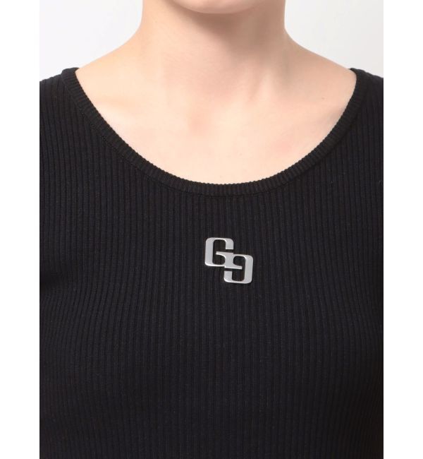 GYDA「GGプレートハーフスリーブニットワンピース」|ワンピース|