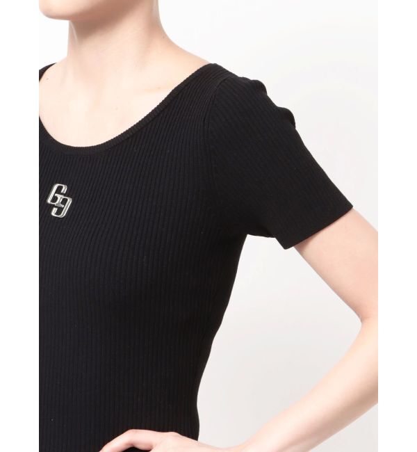 GYDA「GGプレートハーフスリーブニットワンピース」|ワンピース|