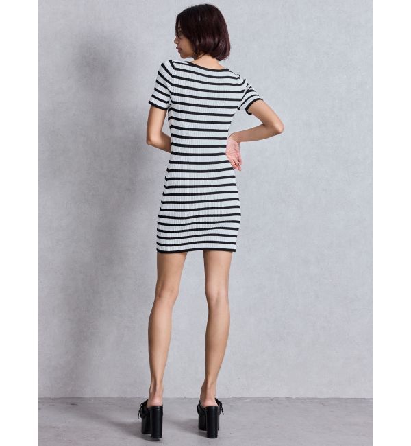 GYDA「GGプレートハーフスリーブニットワンピース」|ワンピース|