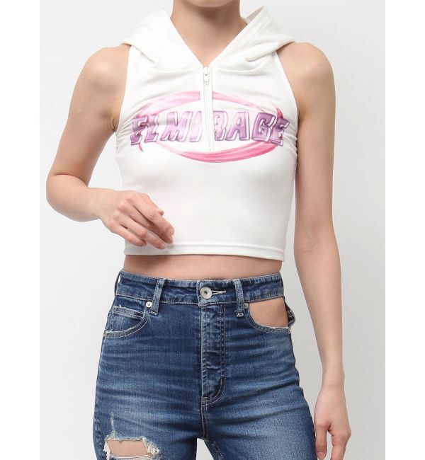 GYDA「ELMIRAGEベアフーディートップス」|Tシャツ・カットソー|オフホワイト