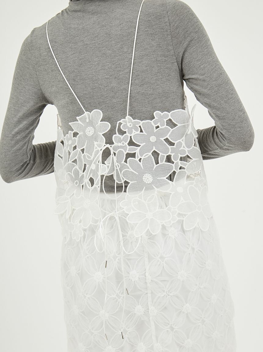 emmi atelier「フラワーオーガンジービスチェ」|ベスト・ジレ|