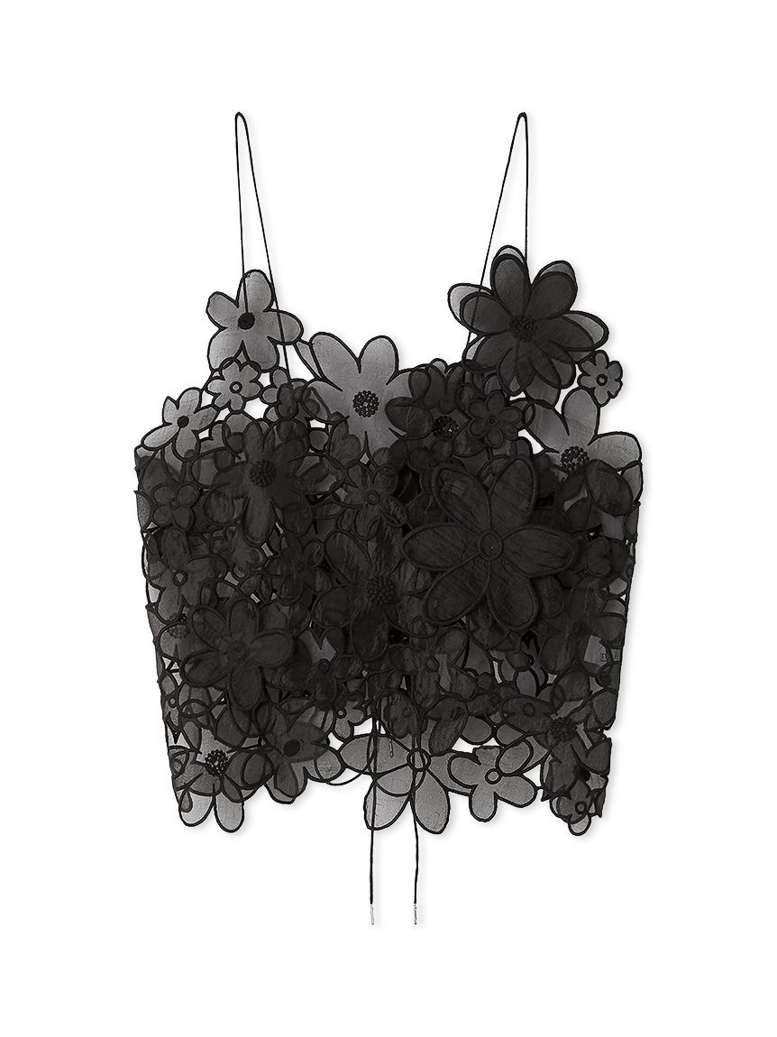 emmi atelier「フラワーオーガンジービスチェ」|ベスト・ジレ|