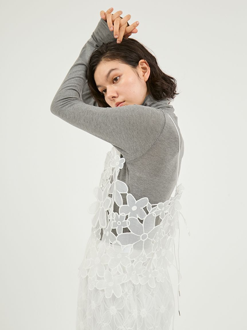 emmi atelier「フラワーオーガンジービスチェ」|ベスト・ジレ|