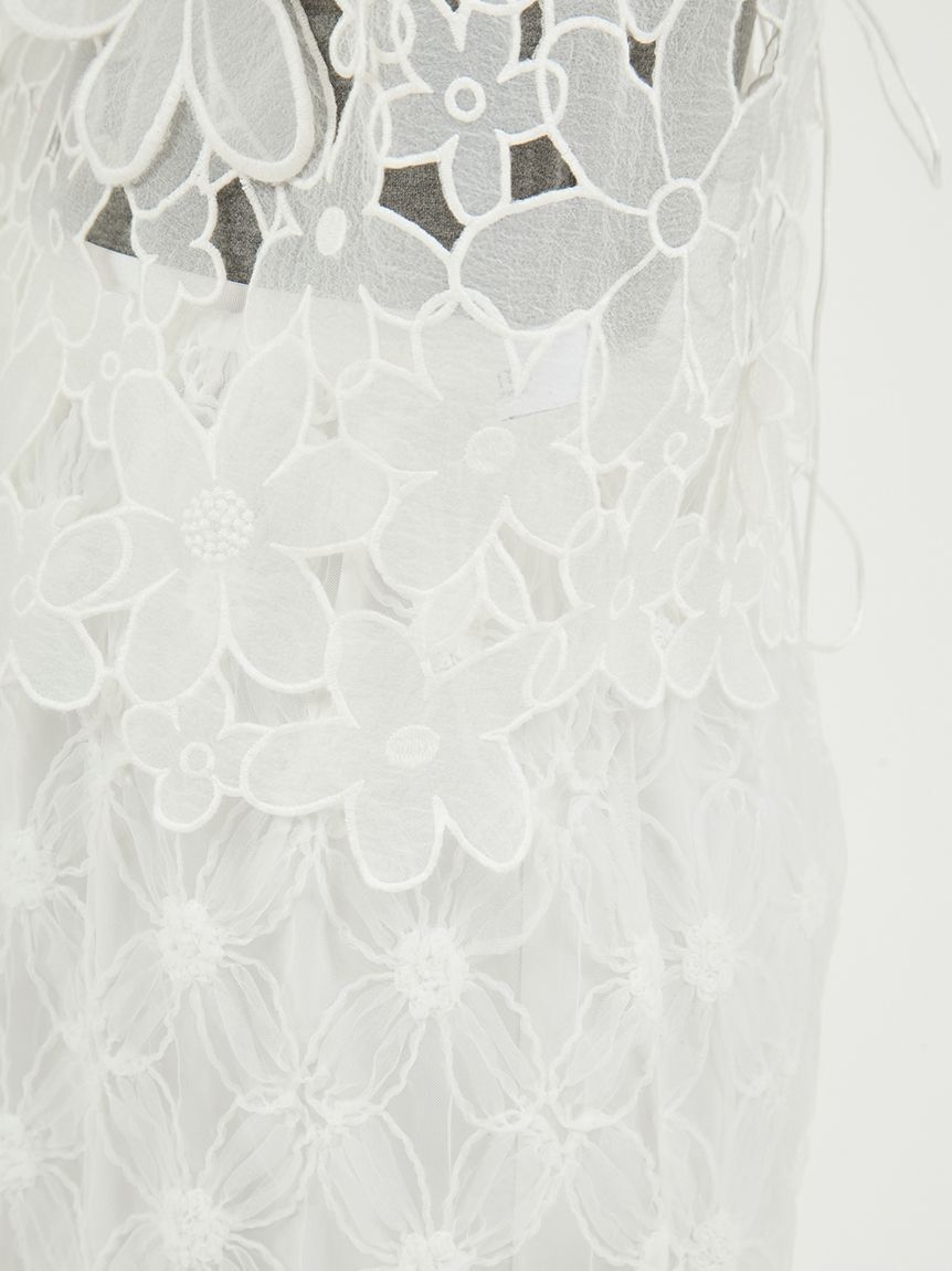 emmi atelier「フラワーオーガンジービスチェ」|ベスト・ジレ|