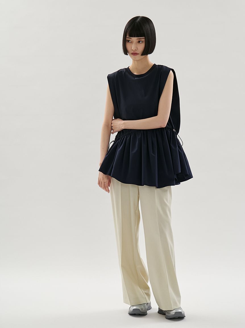 emmi atelier「2タックワイドパンツ【セットアップ対応】」|チノ|