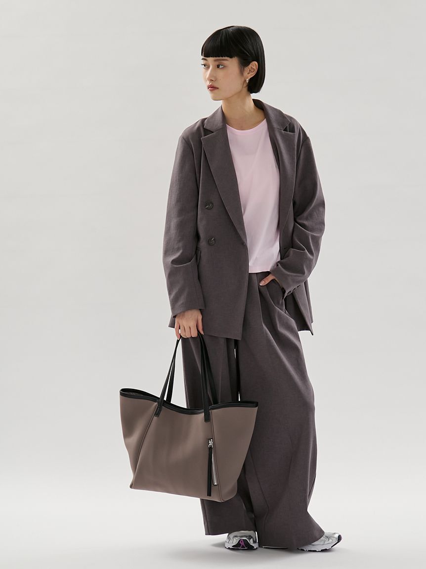 emmi atelier「2タックワイドパンツ【セットアップ対応】」|チノ|