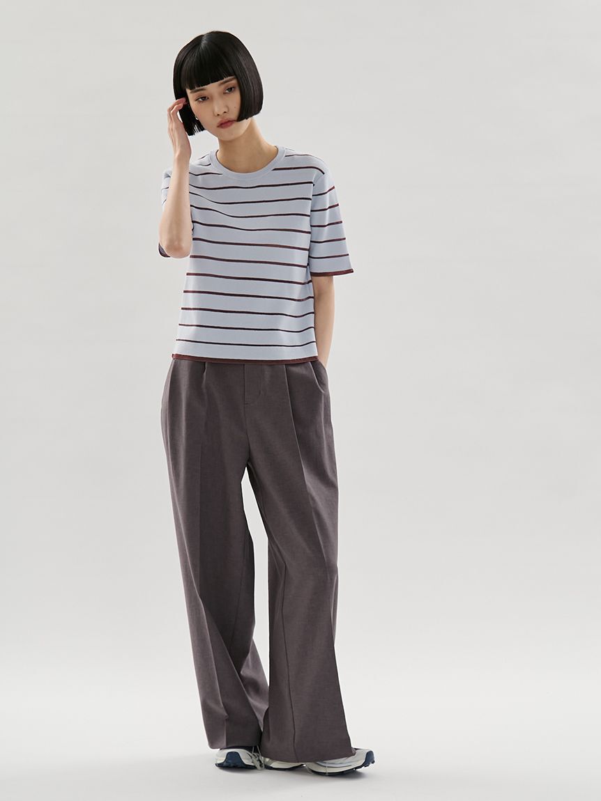 emmi atelier「2タックワイドパンツ【セットアップ対応】」|チノ|