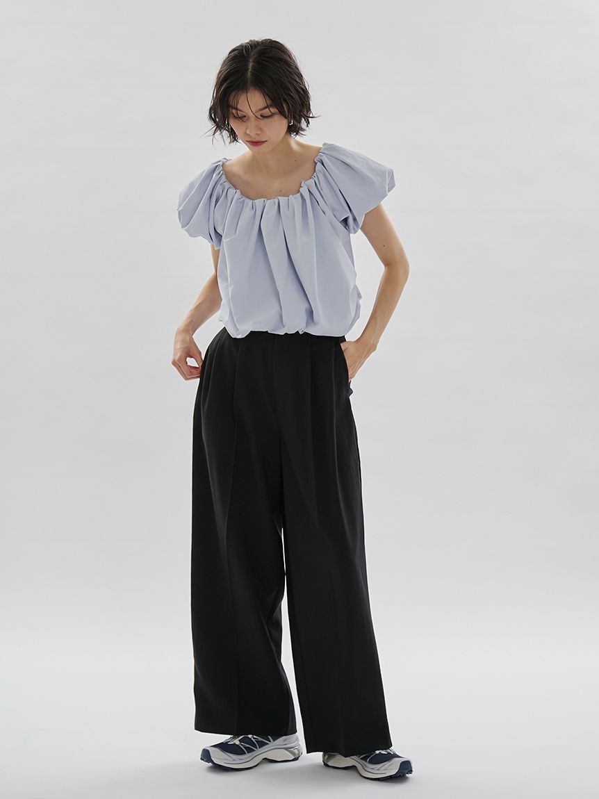 emmi atelier「2タックワイドパンツ【セットアップ対応】」|チノ|