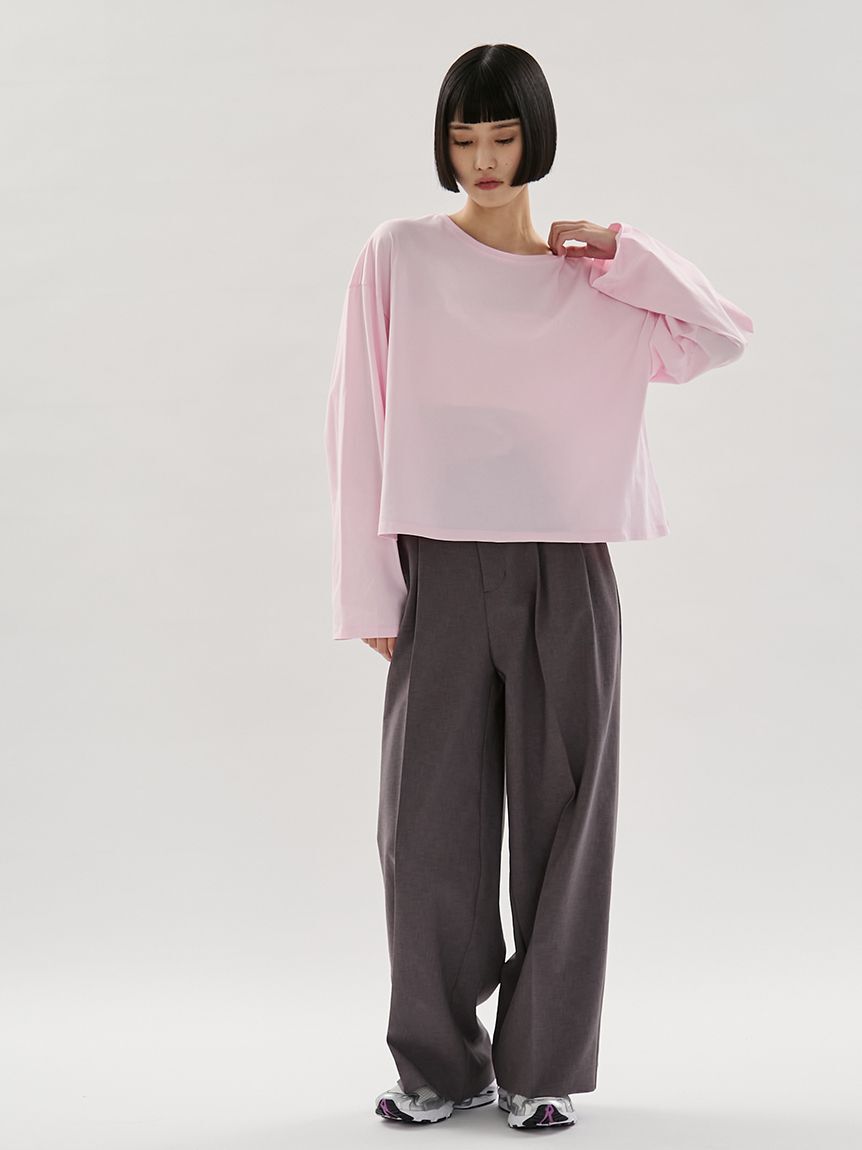 emmi atelier「2タックワイドパンツ【セットアップ対応】」|チノ|