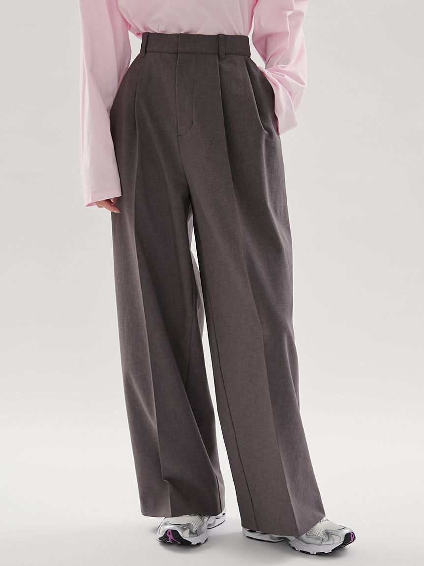 emmi atelier「2タックワイドパンツ【セットアップ対応】」|チノ|