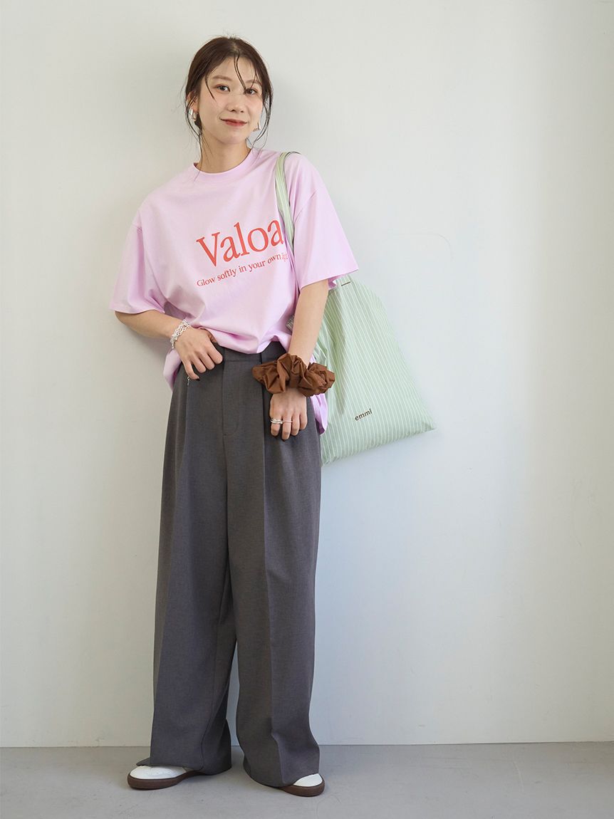 emmi atelier「2タックワイドパンツ【セットアップ対応】」|チノ|