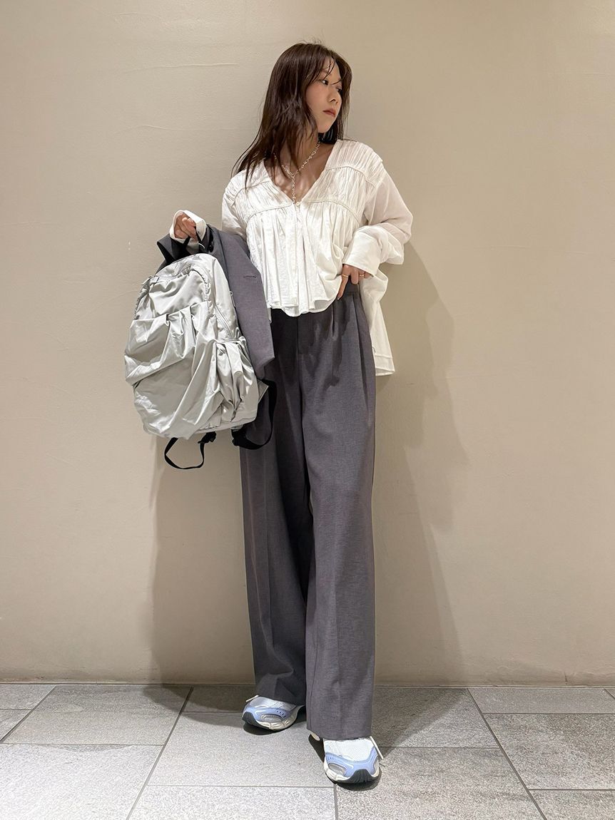 emmi atelier「2タックワイドパンツ【セットアップ対応】」|チノ|