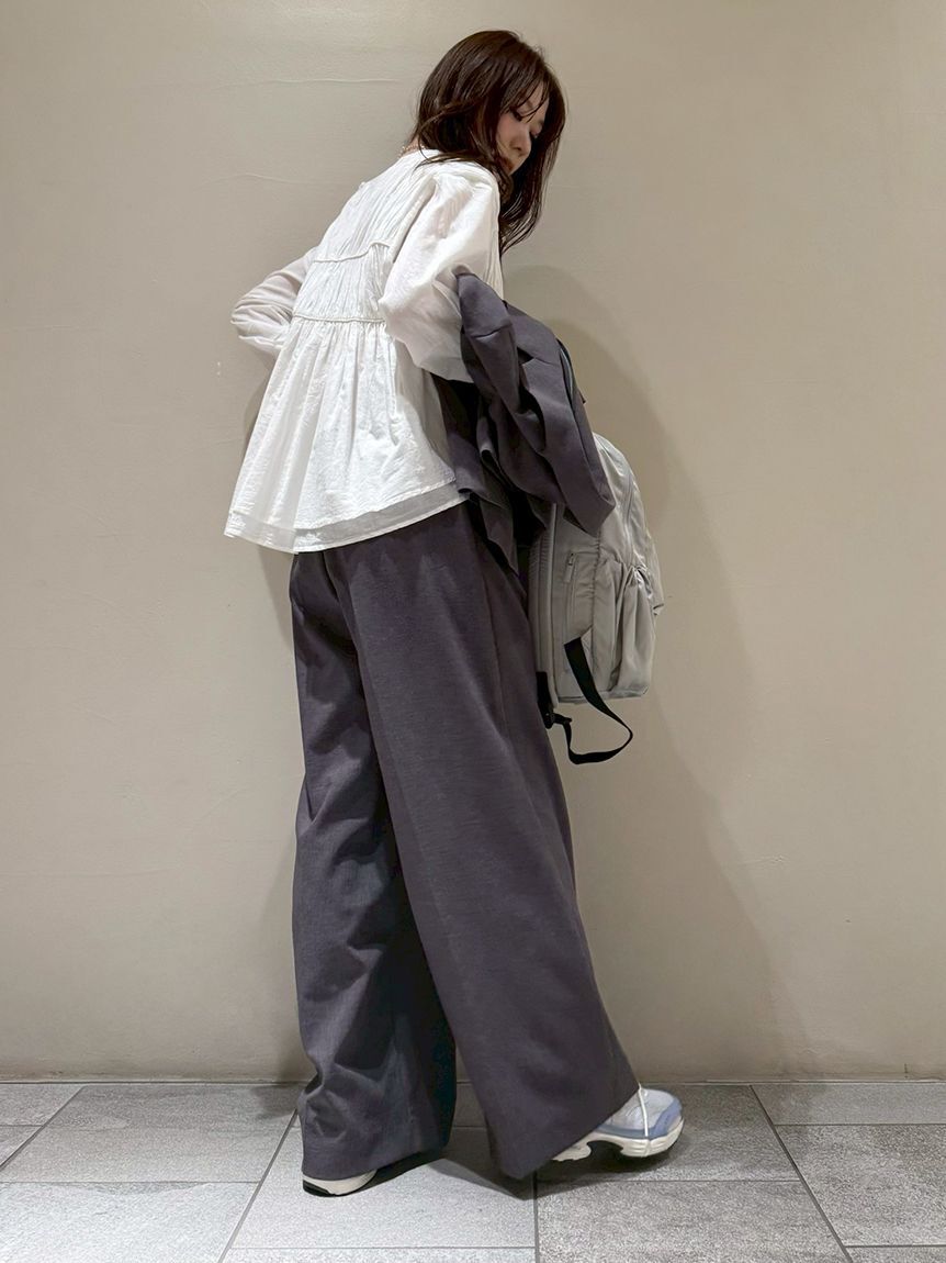 emmi atelier「2タックワイドパンツ【セットアップ対応】」|チノ|