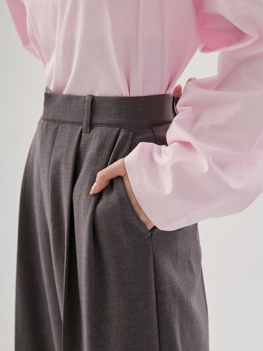 emmi atelier「2タックワイドパンツ【セットアップ対応】」|チノ|