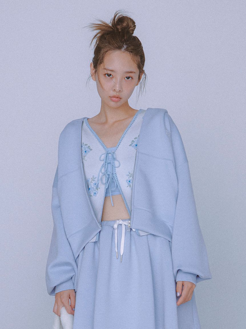 FURFUR「【WEB・一部店舗限定カラー】ロゴ刺繍ポンチパーカー」|パーカー|SAX